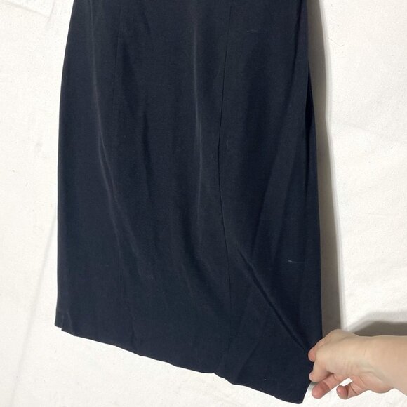 Vintage Collections Black Cocktail Dress With Floral Lace Shawl Neckline 10 - Picture 6 of 13